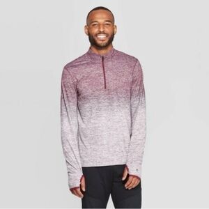 C9 Champion Power Core Men's XL 1/4 Zip shirt/jacket maroon gray